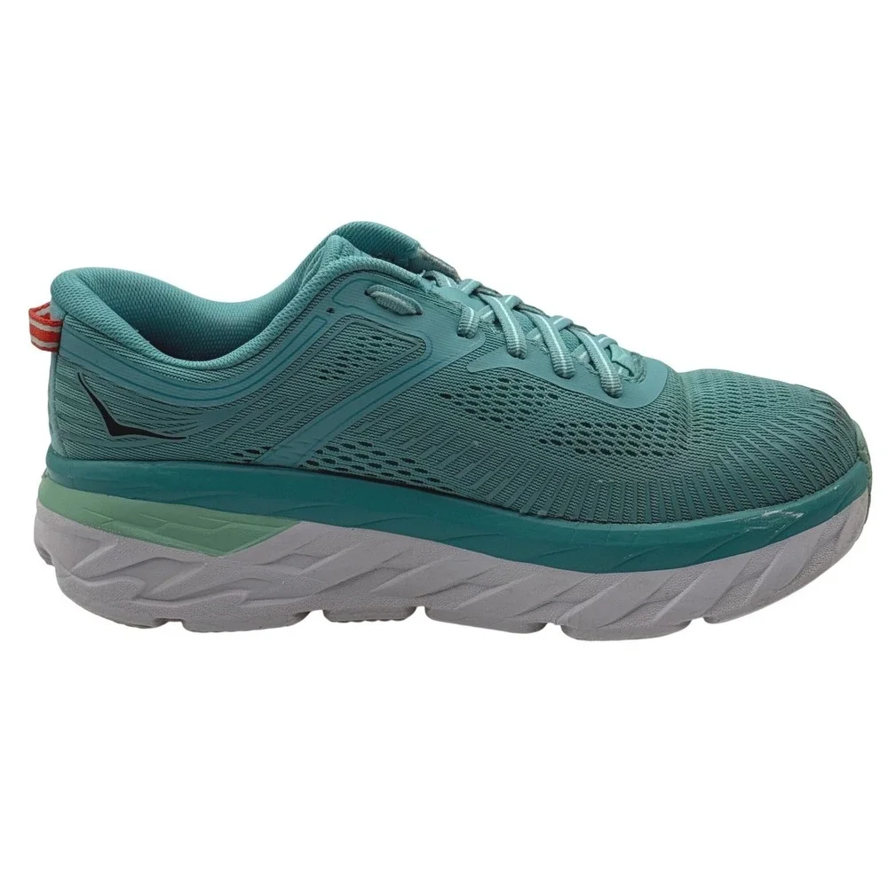 Hoka One One Bondi 7 Womens Running Shoes Teal Aqua Blue Sneakers 1110519 AEBL